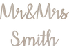 connected letters scroll font Wedding Mr and Mrs