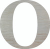 Unfinished wood letter Times New Roman Font O