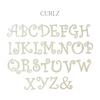 Unfinished wood letter curlz font whole alphabet