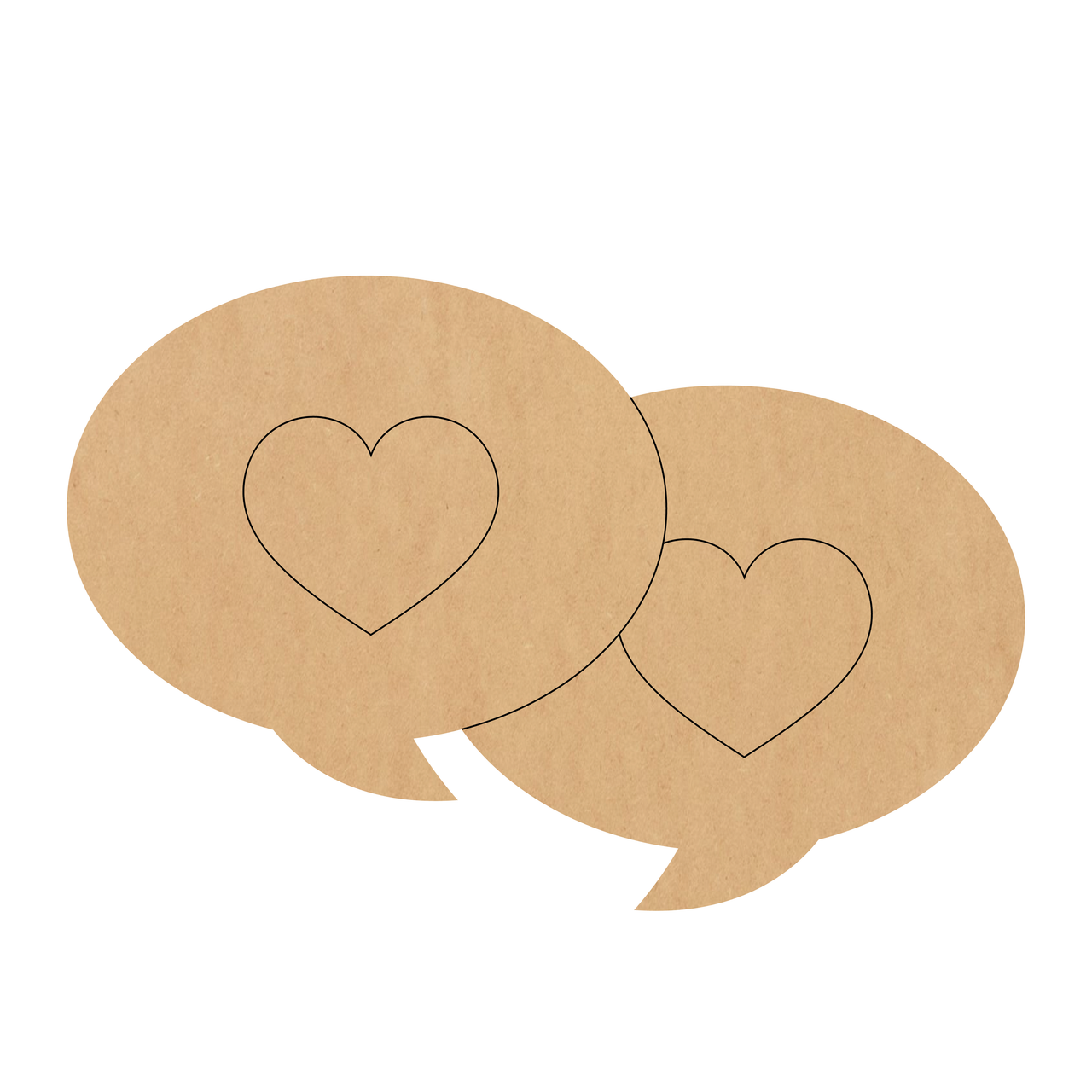 Wood Valentine Heart Bubble Shape, Wood MDF Heart Cutout - Awesome Life  Craft