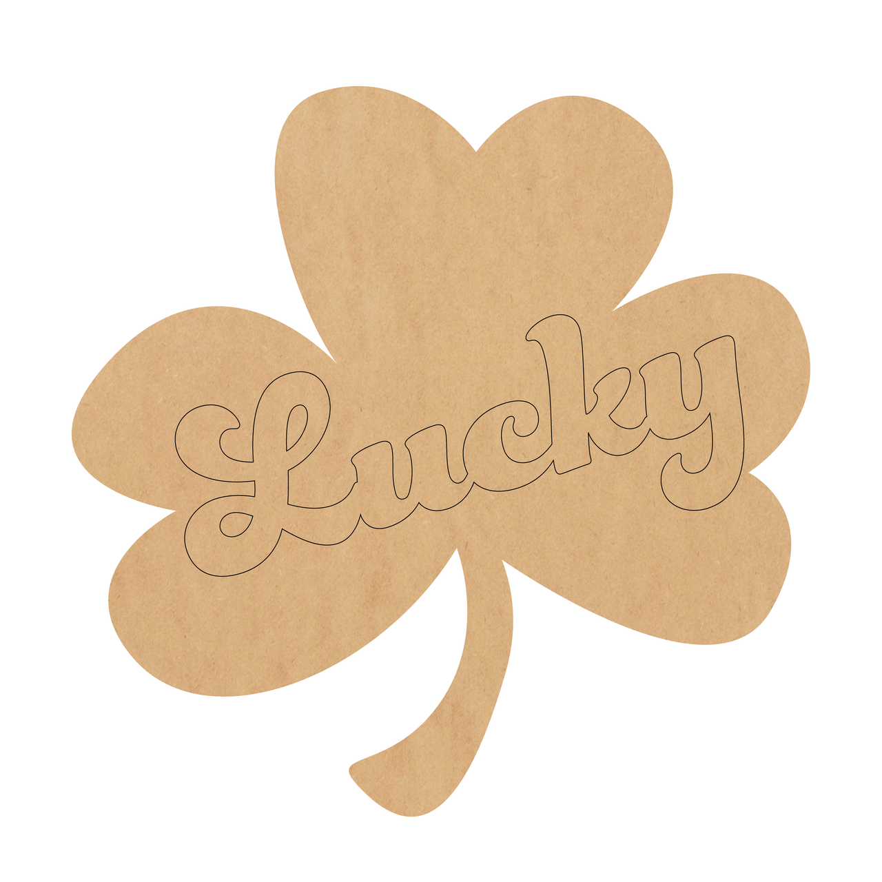 Lucky Clover Wood Shape, Wooden MDF Clover Cutout - Awesome Life Craft