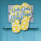 "Decks, Docks, & Flip Flops" Door Hanger
