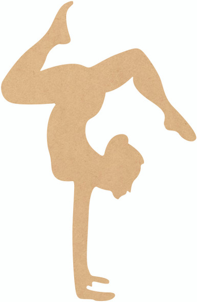 Gymnast Handstand MDF Cutout, Unfinished Blank Craft