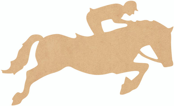 Wooden Racehorse Unfinished Cutout, Wooden MDF Craft DIY