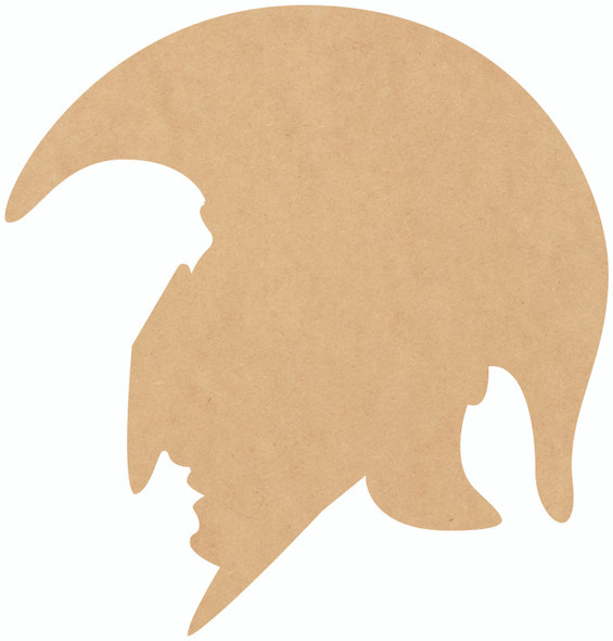 Wooden Trojan Man Cutout, Wall Paintable Craft DIY