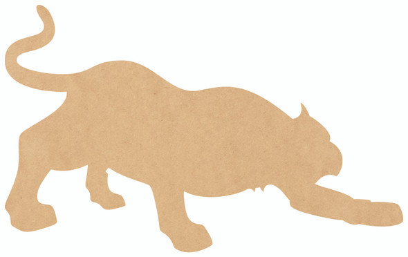 Crouching Tiger MDF Shape, Paintable Craft Cutout, DIY