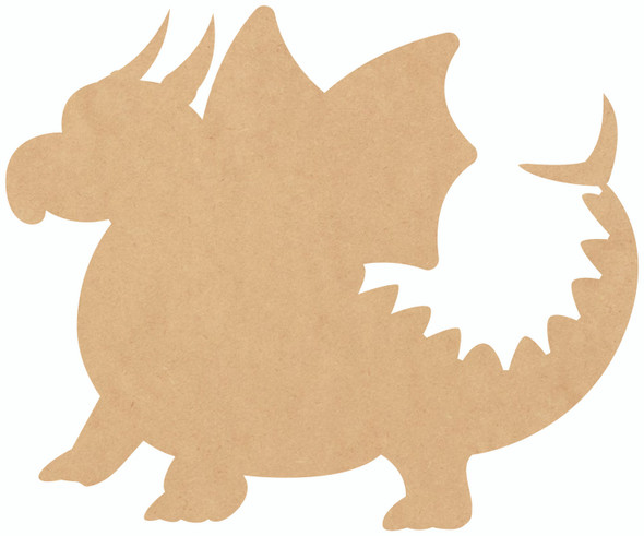 Wooden Kids Dragon Cutout, Unfinished DIY Paintable Craft