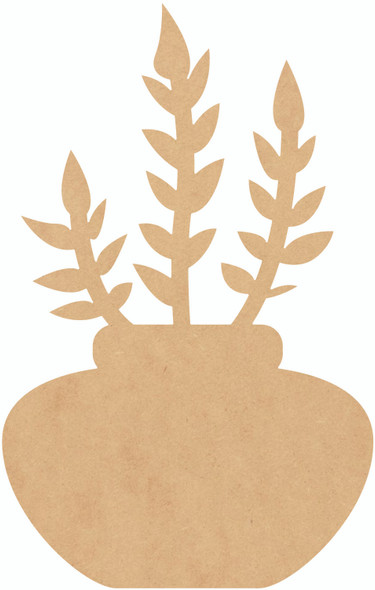 Wooden Plant Craft Cutout, Unfinished MDF Plant Shape