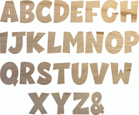 Crafts Central Pine Wood Beveled Wooden Alphabet Letters for Arts & Crafts, Decorations and DIY (Z)