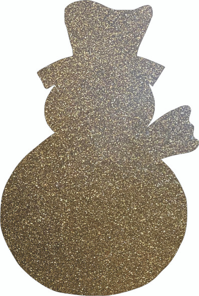 Acrylic Snowman with Scarf Shape, Glitter Christmas Acrylic Craft