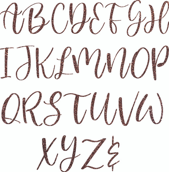 Unfinished Cursive Acrylic Letters, Mirror Acrylic Nicholia Font