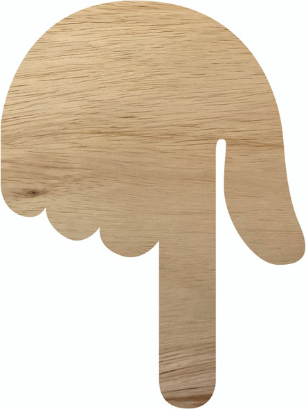 Wooden Hand Pointing Craft Shape, Unfinished Wood Door Hanger