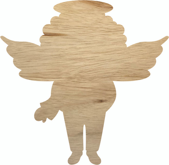 Unfinished Wood Christmas Angel Cutout, Paintable Real Wood Shape