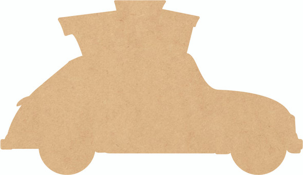 Car with Christmas Gift MDF Cutout, Blank Holiday Door Hanger