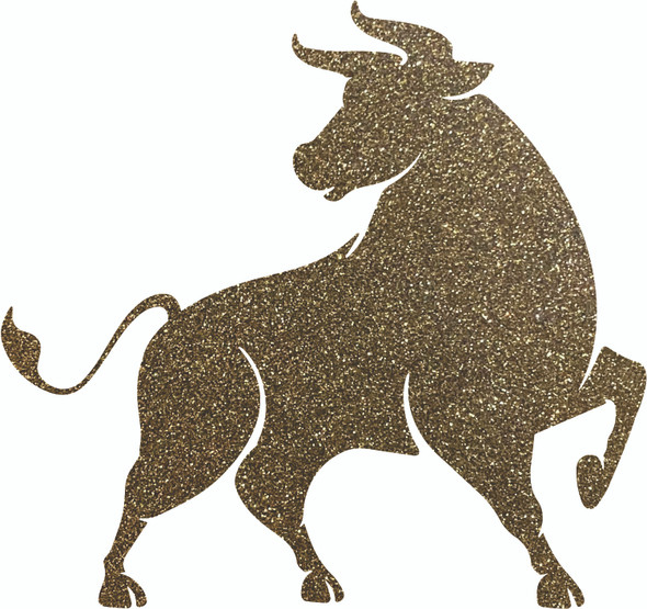 Blank Bull Acrylic Craft Cutout, Glitter Acrylic Bull Shape