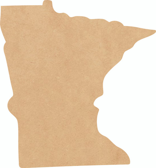 Minnesota Wood State Shape, Unfinished MDF Craft State Cutout, DIY