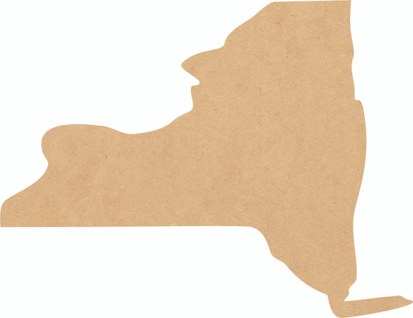 New York Wood State Shape, Unfinished MDF Craft State Cutout, DIY