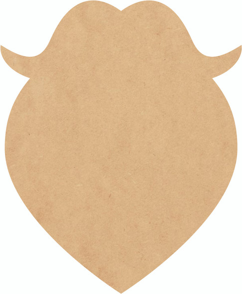 Blank Santa's Beard Wood Cutout, Unfinished MDF Beard Shape