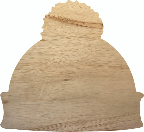 Unfinished Winter Hat Wood Cutout, Blank Winter Beanie Shape