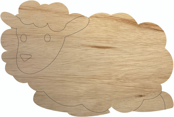 Wooden Sheep Nativity Scene Shape, Wooden Sheep Cutout, DIY