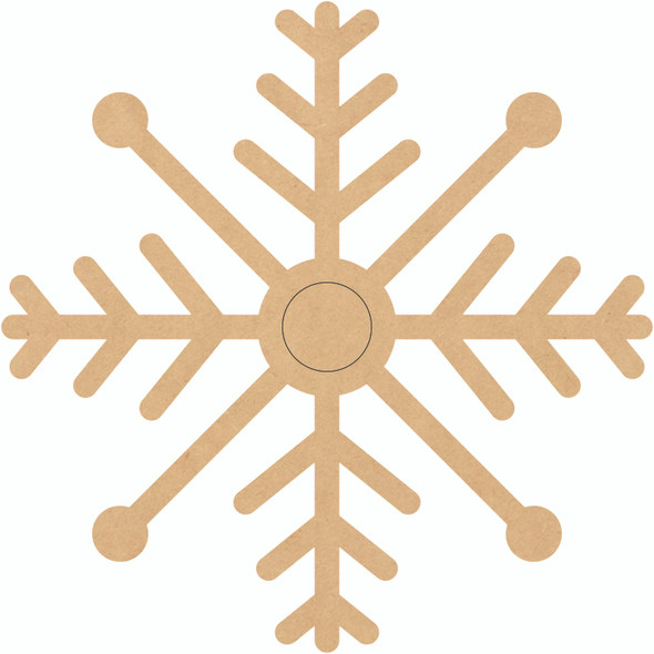 Wood Christmas Snowflake Cutout, Paintable Snowflake Shape