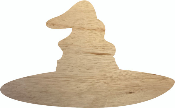 Blank Witch Hat Shape, Wooden Halloween Hat Cutout, Paintable