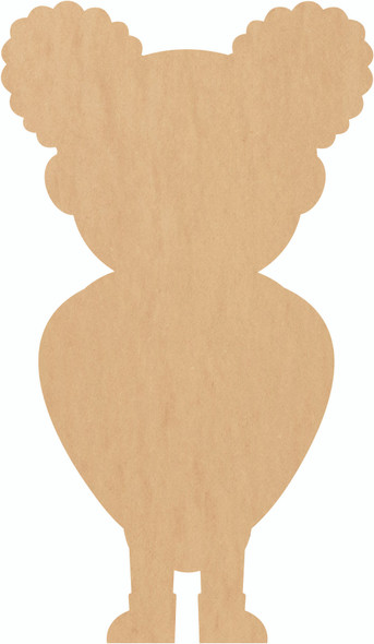 Halloween Girl Costume Wood Shape, Unfinished MDF Cutout