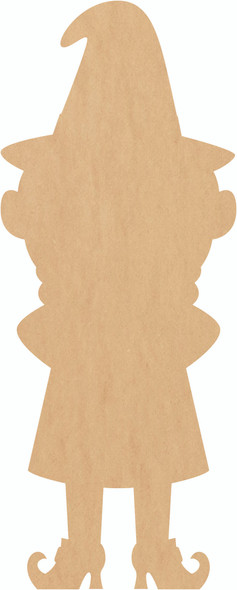 Halloween Witch Costume Wood Shape, Unfinished MDF Cutout