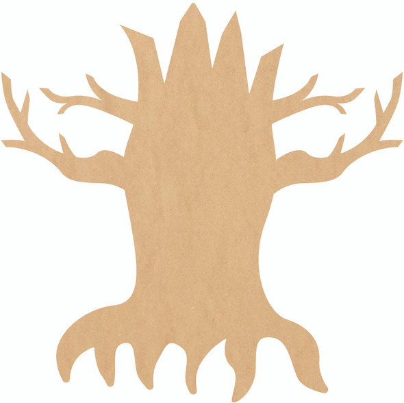 Halloween Tree Wood Shape, Unfinished MDF Cutout