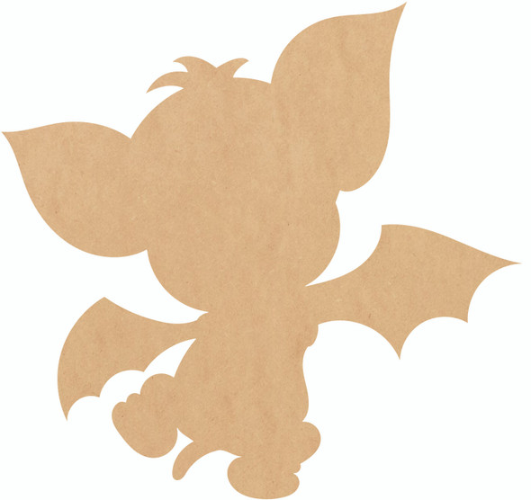 Wood Kid Girl Bat Shape, Unfinished MDF Cutout, Paintable