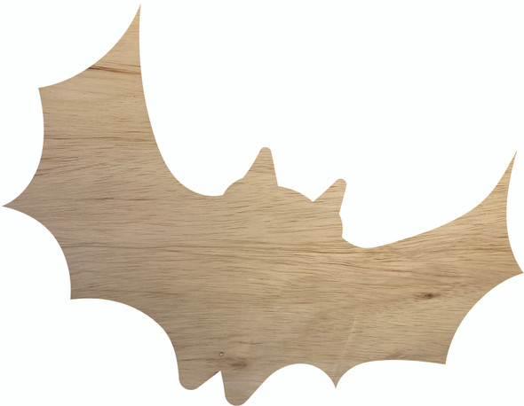 Wood Halloween Bat Shape, Unfinished Wall Craft Cutout