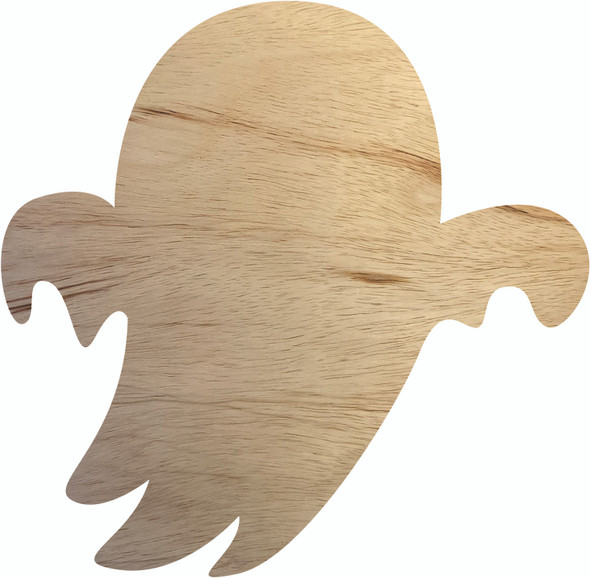 Wood Spooky Ghost Shape, Blank Halloween Craft Cutout