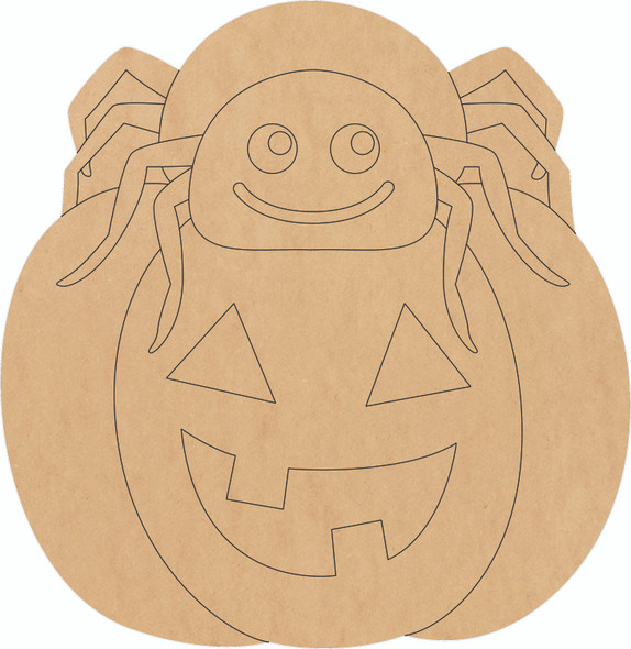 Halloween Spider Acrylic Jack-O-Lantern Shape, Pumpkin DIY