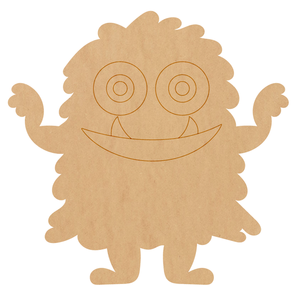 Halloween Monster Wood Cutout, Creepy MDF Shape, Craft