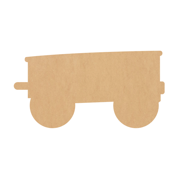 Unfinished Tractor Trailer Wood Cutout, Paintable Farm Shape