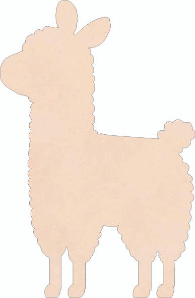 Alpaca Leather Shape, Leather Llama Blank Cutout