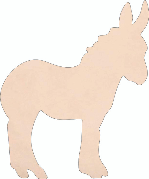 Donkey Leather Shape, Leather Donkey Craft Cutout