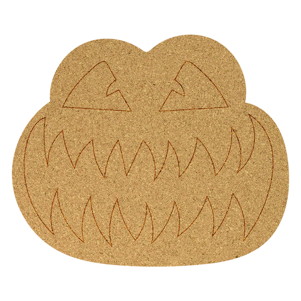 Scary Face Cork Board Shape, Halloween Cork Craft Cutout