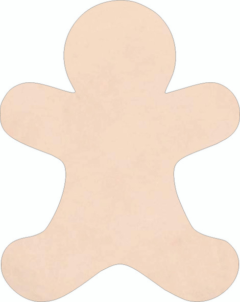 Gingerbread Man Leather Shape, Leather Christmas Cutout