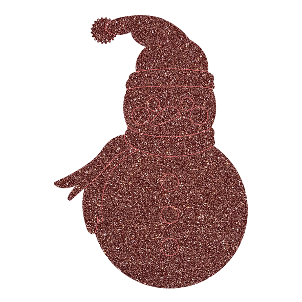 Snowman With Scarf Acrylic Shape, Christmas Glitter Cutout