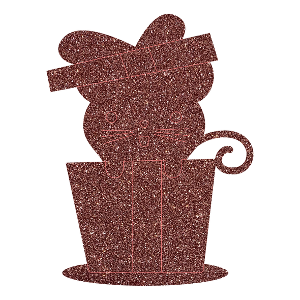 Mouse Gift Acrylic Shape, Christmas Mouse Acrylic Craft Cutout