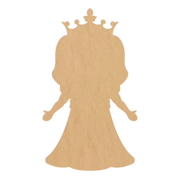 Christmas Princess Kid Shape, Unfinished Princess Cutout