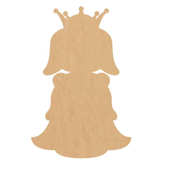 Kid Girl Princess Shape, Unfinished Christmas Princess Cutout