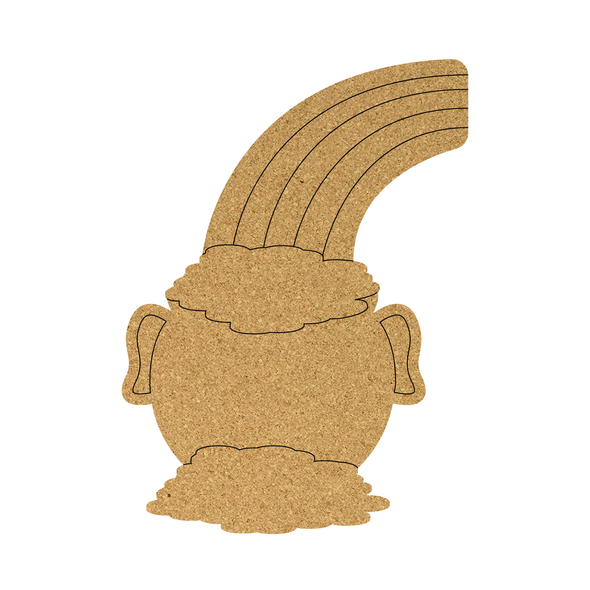 Pot Of Gold Cork Board Shape, St. Patrick's Craft Cutout