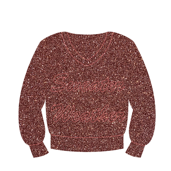 Sweater Weather Acrylic Shape, Glitter Winter Craft Cutout