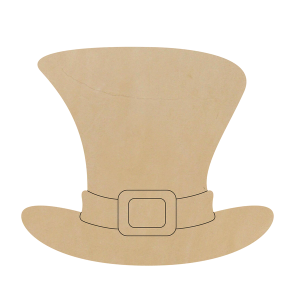 St. Patrick's Day Hat Leather Shape, Leather St. Patrick's Cutout