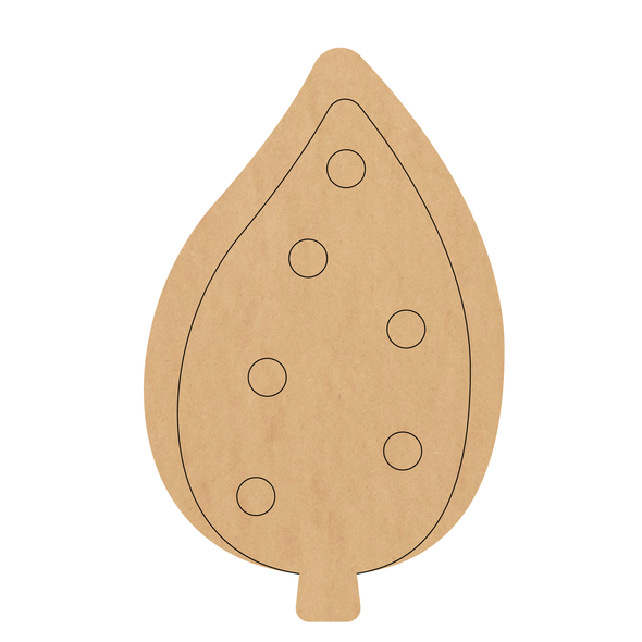 Winter Tree Leaf Wood Shape, Wooden MDF Leaf Cutout