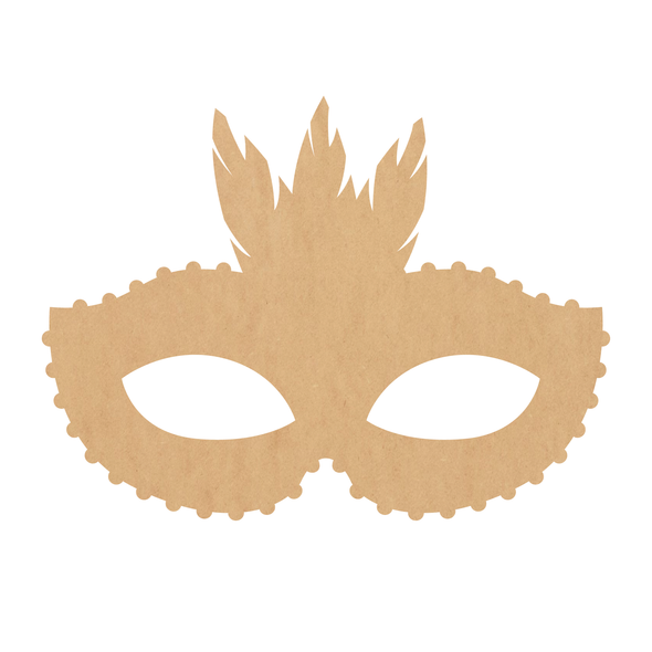 Mardi Gras Mask Wood Shape, Wooden Decoration Cutout