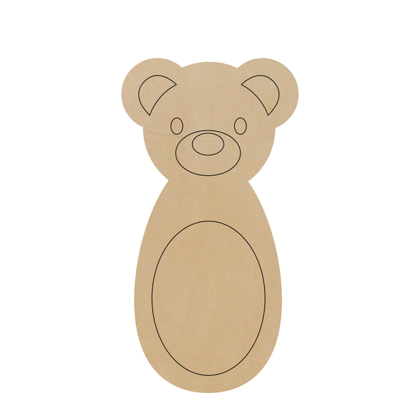 Polar Bear Leather Shape, Leather Winter Bear Cutout