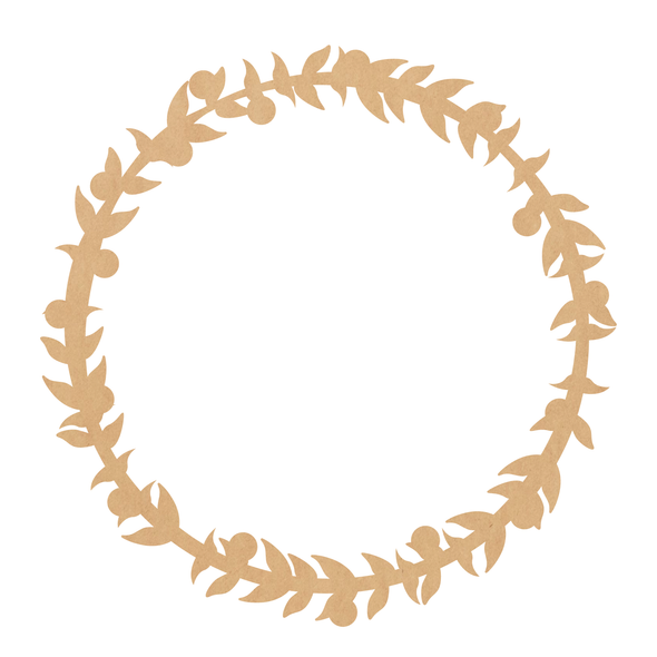 Blank Wreath Wood Shape, Unfinished Wreath MDF Cutout